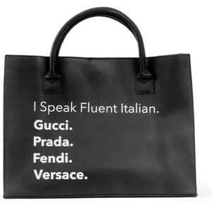 Modern Vegan Tote- Fluent Italian(Black)